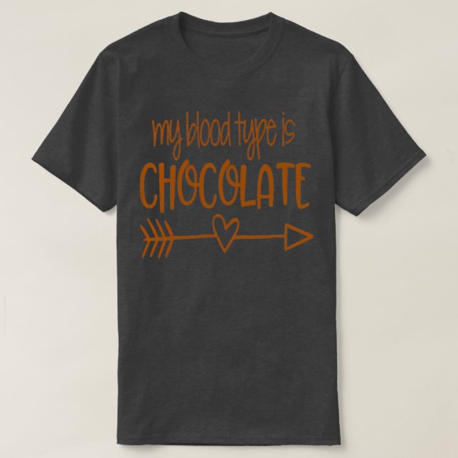 Funny Chocolate Älskare Chocohol Diet Cute Hett Co T Shirt (Design framsida)