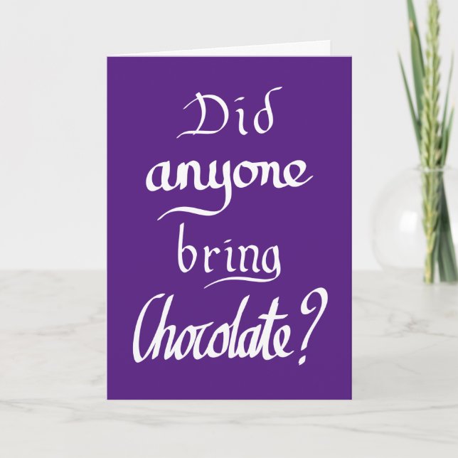 Funny Chocolate-citat Kort (Framsida)