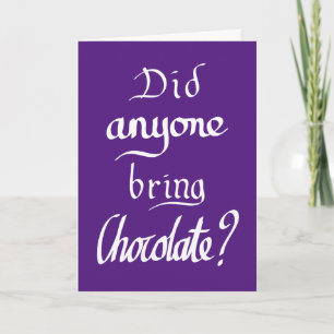 Funny Chocolate-citat Kort