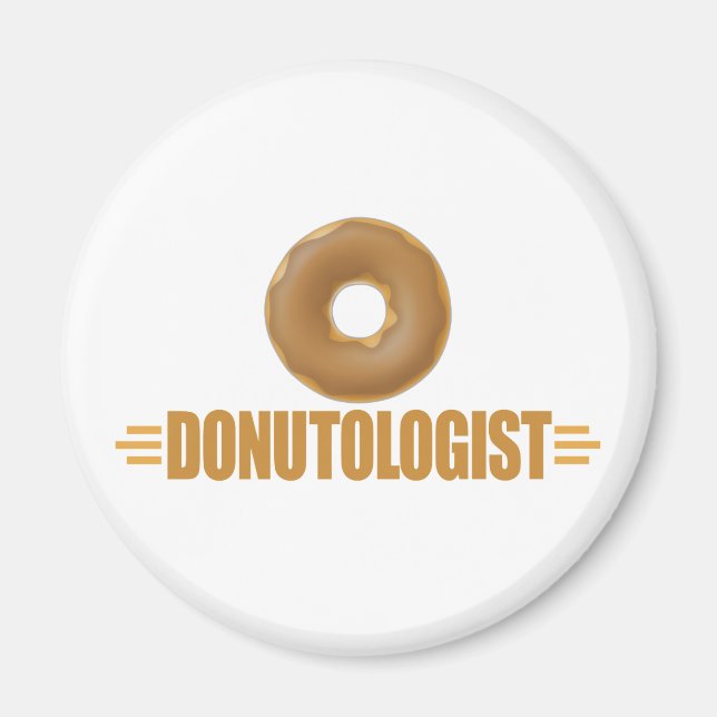 Funny Chocolate Donut Älskare Magnet (Framsidan)