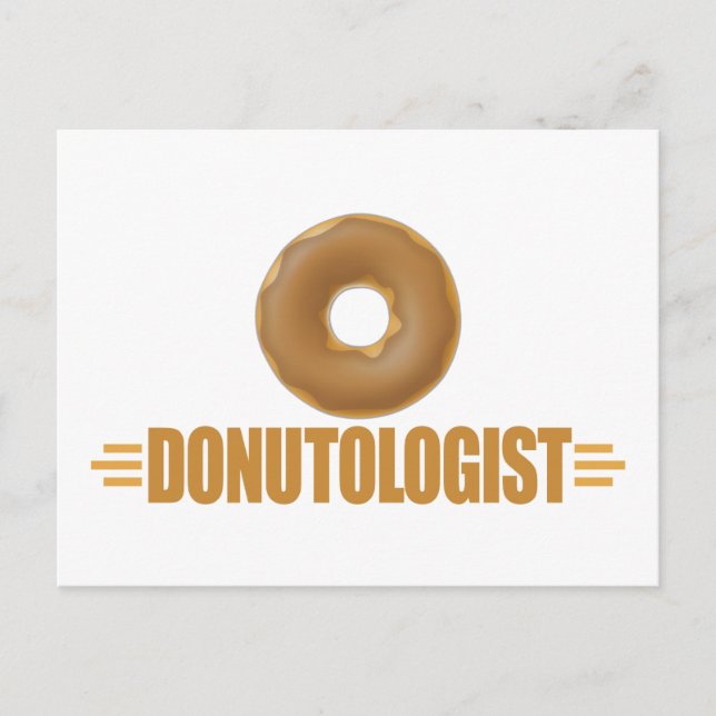 Funny Chocolate Donut Älskare Vykort (Framsida)