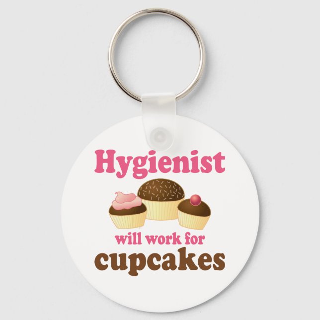 Funny Chocolate Muffinss Dental Hygienist Nyckelring (Framsida)
