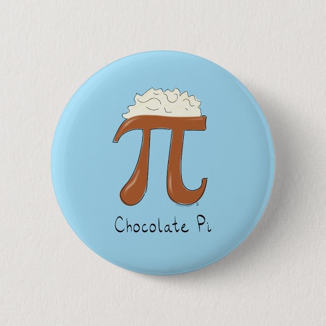 Funny Chocolate Pi Symbol Math Teacher Knapp (Framsida)