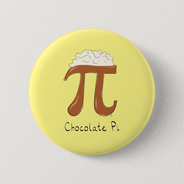 Funny Chocolate Pi Symbol Math Teacher Knapp (Framsida)