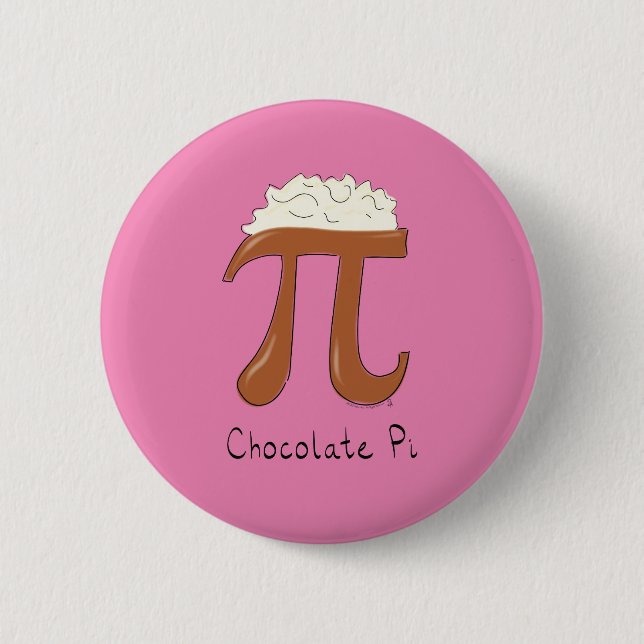 Funny Chocolate Pi Symbol Math Teacher Knapp (Framsida)