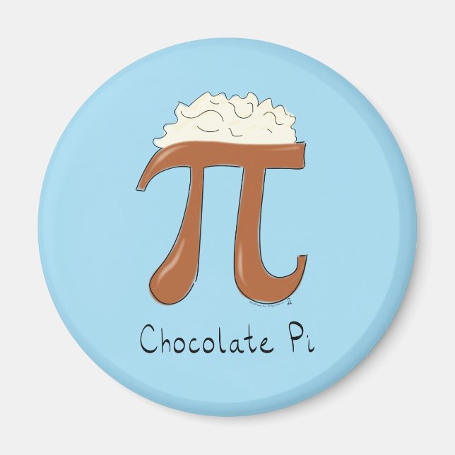 Funny Chocolate Pi Symbol Math Teacher Magnet (Framsidan)