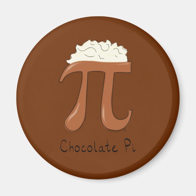 Funny Chocolate Pi Symbol Math Teacher Magnet (Framsidan)