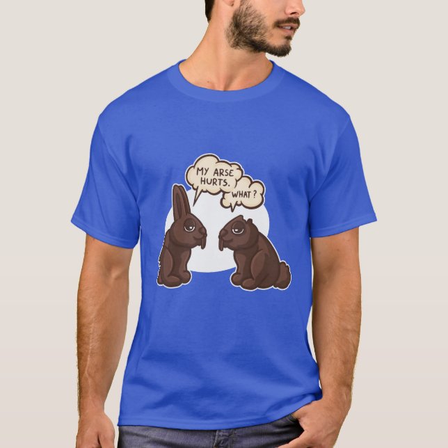 Funny choklad Bunny T-shirt (Framsida)