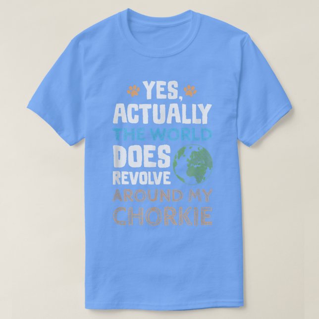 Funny Chorkie Hund T Shirt (Design framsida)