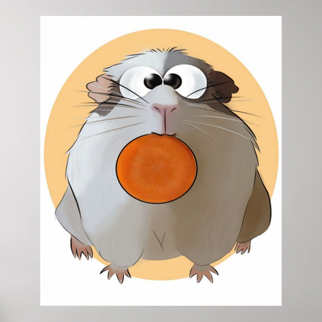 Funny Chouchou, Guineas gåva Gris Älskare Poster (Framsidan)