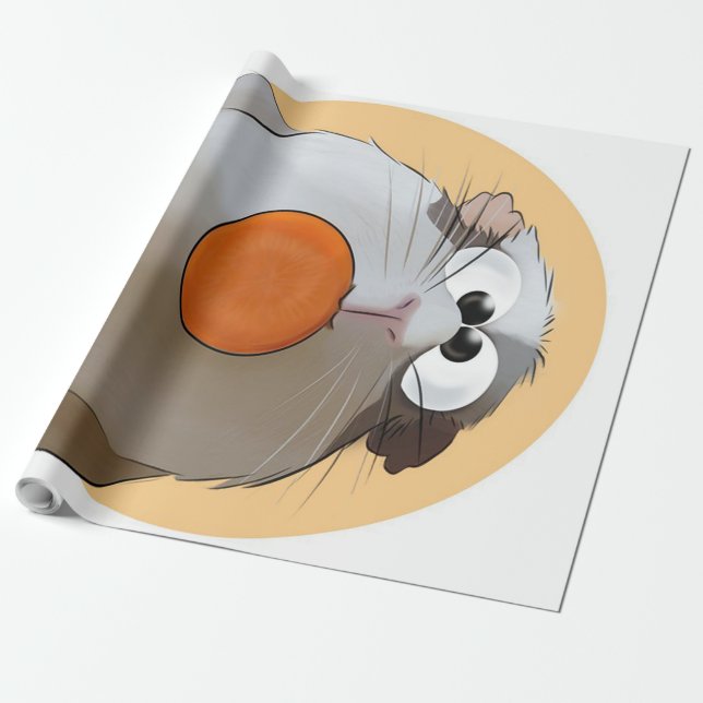 Funny Chouchou, Guineas gåva Gris Älskare Presentpapper (Utrullad)