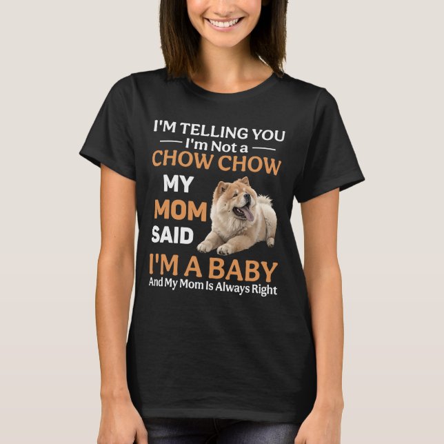 Funny Chow Chow Hund T Shirt (Framsida)