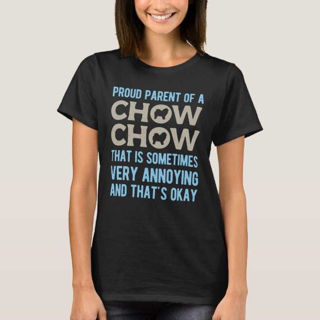 Funny Chow Chow T Shirt (Framsida)