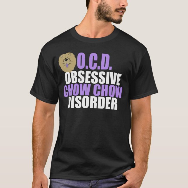 Funny Chow Chow Tee Shirt (Framsida)