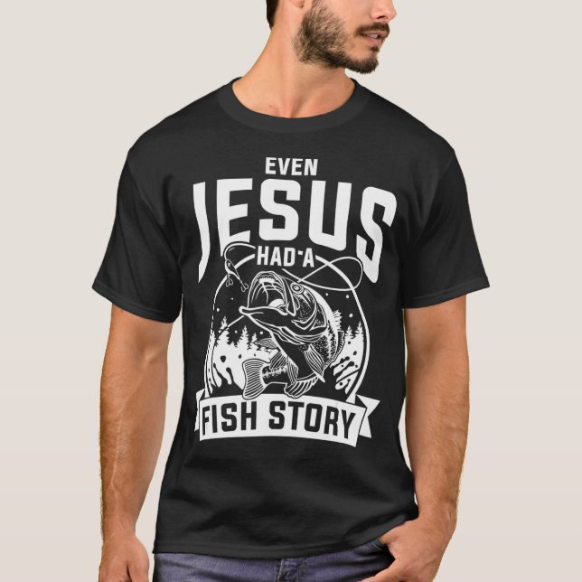 Funny Christian Fisherman Jesus Bible Prayer Gift  T Shirt (Framsida)