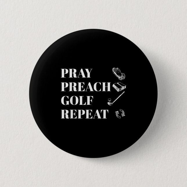Funny Christian Pray Preach Golf Repeat Pastor Min Knapp (Framsida)