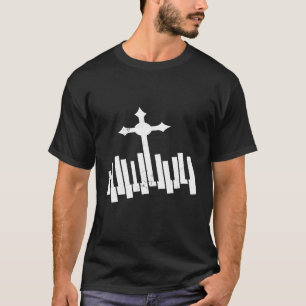 Funny Christian Tangentbord Piano Player Älskare G T Shirt