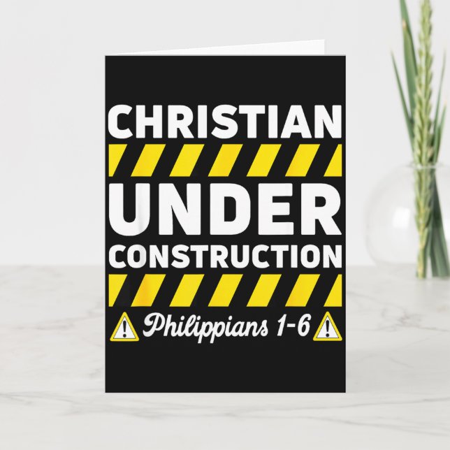 Funny Christian Under Construction Philipans 1-6 S Kort (Framsida)