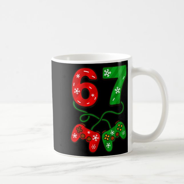 Funny Christmas 67 Meme Six Seven Video Games Game Kaffemugg (Höger)