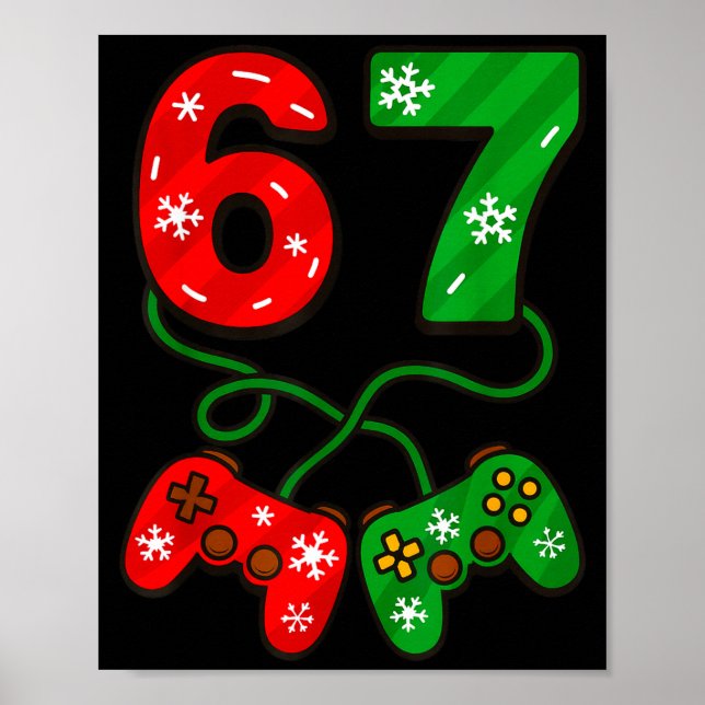 Funny Christmas 67 Meme Six Seven Video Games Game Poster (Framsidan)