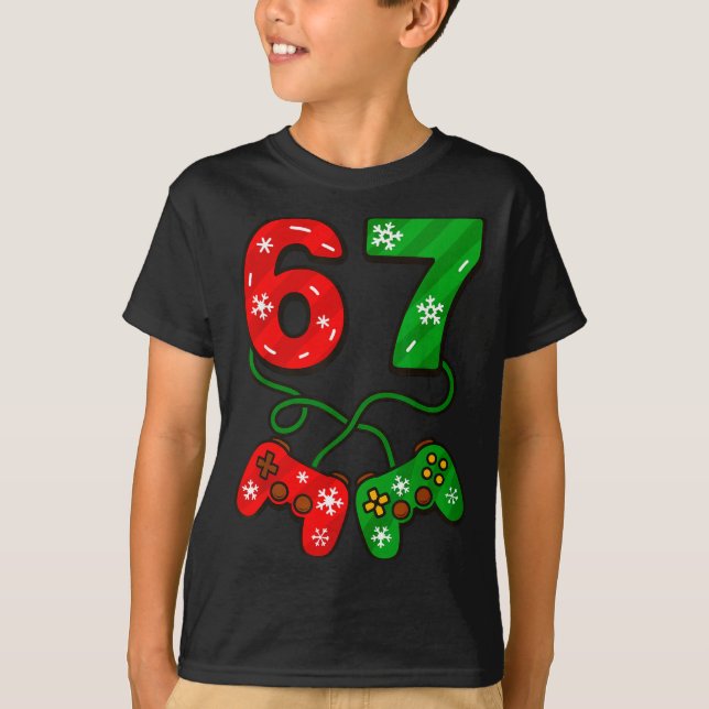 Funny Christmas 67 Meme Six Seven Video Games Game T Shirt (Framsida)
