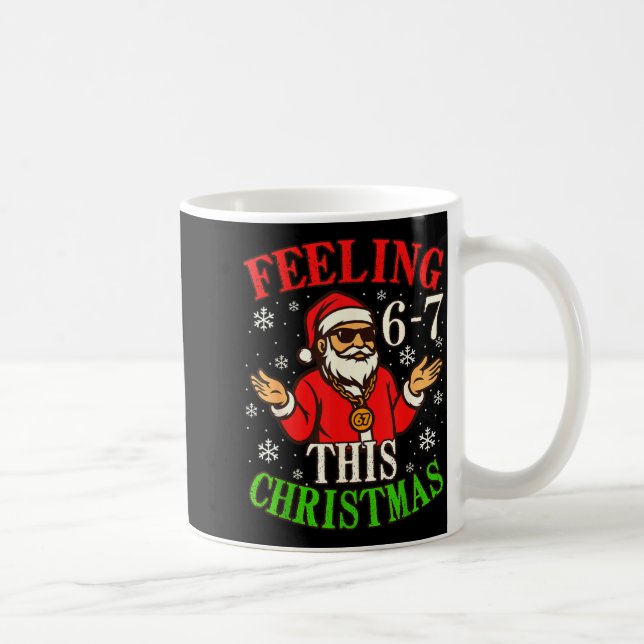 Funny Christmas 6-7 67 Six Seven Christmas Kids Te Kaffemugg (Höger)