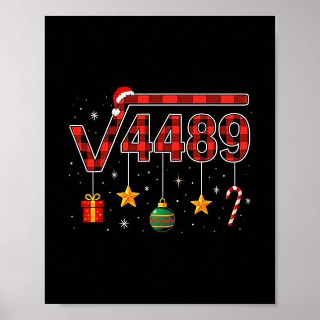 Funny Christmas 6 7 Six Seven Meme Square Root 448 Poster (Framsidan)