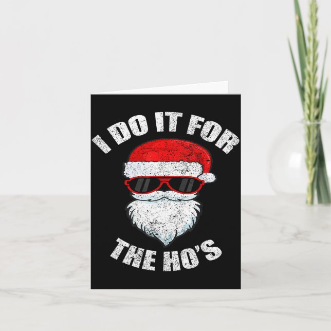 Funny Christmas Adult Naughty Dirty Pajama, Ho Pj, Kort (Framsida)