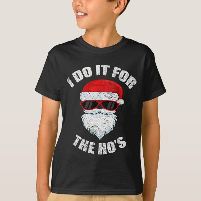Funny Christmas Adult Naughty Dirty Pajama, Ho Pj, T Shirt (Framsida)