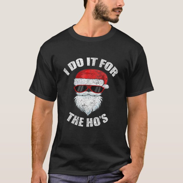 Funny Christmas Adult Naughty Dirty Pajama Ho Pj T Shirt (Framsida)