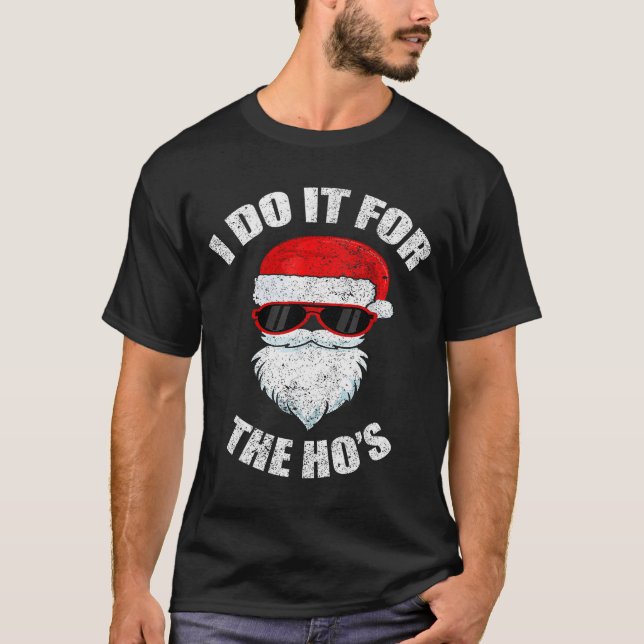 Funny Christmas Adult Naughty Dirty Pajama, Ho Pj, T Shirt (Framsida)