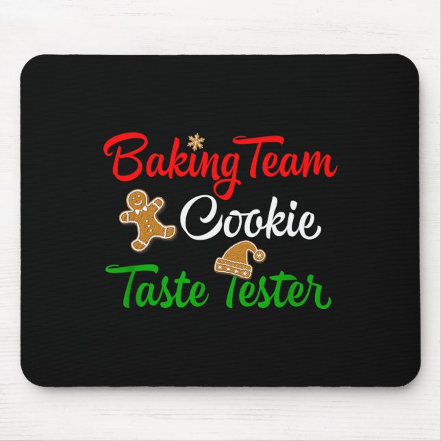 Funny Christmas Baking Team Cookie Taste Tester  Musmatta (Framsidan)