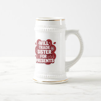 Funny Christmas Beer Stein – I Will Trade Sister f Sejdel