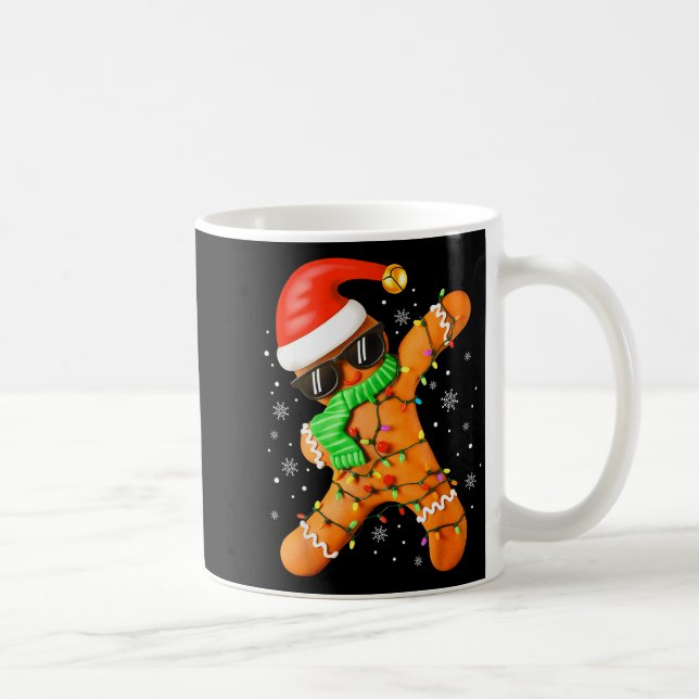 Funny Christmas Boys Kids Dabbing Gingerbread Xmas Kaffemugg (Höger)