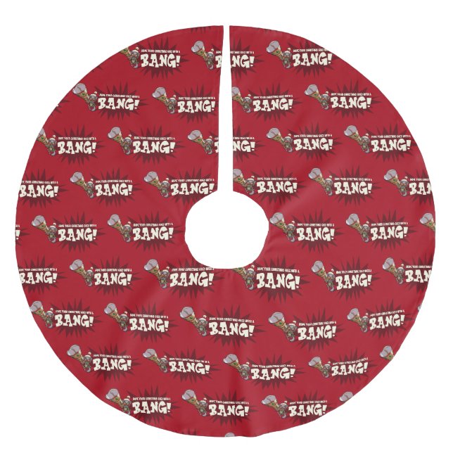 Funny Christmas Bush Baby Xmas Bonbon Bang Cartoon Julgransmatta Borstad Polyester (Framsidan)