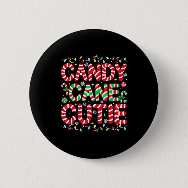 Funny Christmas Candy Cane Lover Crew Xmas Candy C Knapp (Framsida)