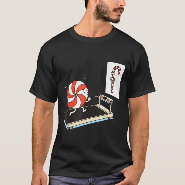 Funny Christmas Candy Cane Peppermint Candy Humor  T Shirt (Framsida)