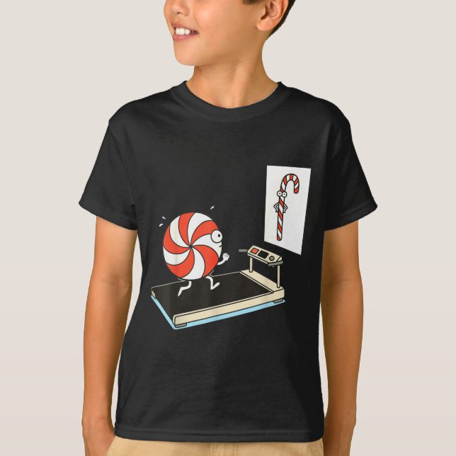 Funny Christmas Candy Cane Peppermint Candy Humor  T Shirt (Framsida)