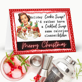 Funny Christmas Card Best Friend "Cookie Swap" Tack Kort