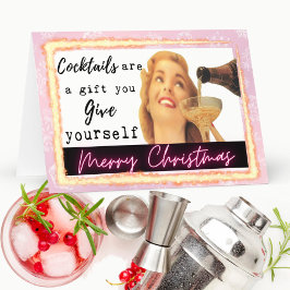 Funny Christmas Card Best Friend "Gift Yourself" Tack Kort