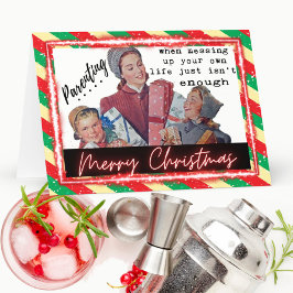 Funny Christmas Card Best Friend "Parenting" Tack Kort