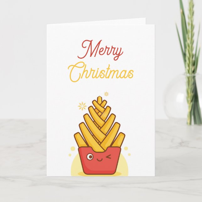 Funny Christmas Card  Folded Greeting Card Kort (Framsida)