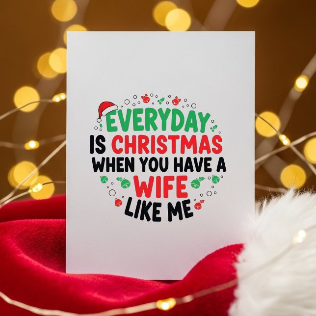 Funny Christmas Card for Husband From Wife Julkort (Skapare uppladdad)