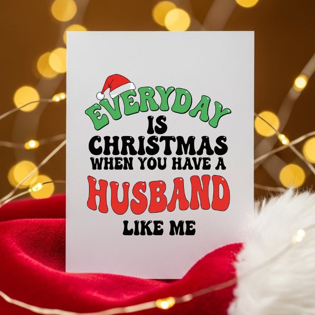 Funny Christmas Card for Husband Julkort (Skapare uppladdad)