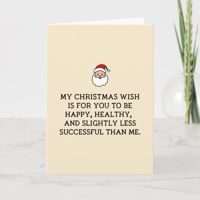 Funny Christmas Card Happy Healthy Less Successful Kort (Framsida)