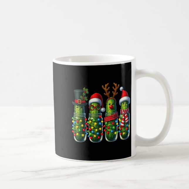 Funny Christmas Ckle Lights Cactus Family Holiday  Kaffemugg (Höger)