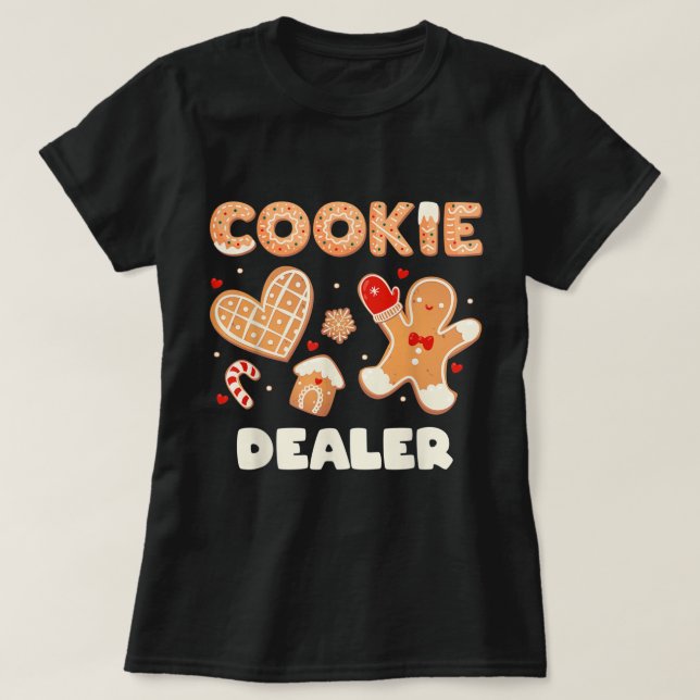 Funny Christmas Cookie Dealer Baking Design T Shirt (Design framsida)
