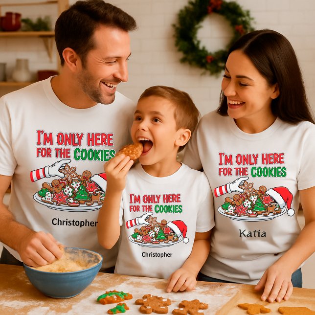 Funny Christmas Cookies – Custom Name T Shirt (Skapare uppladdad)