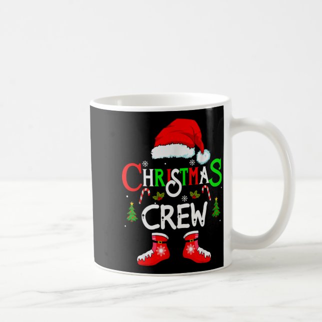 Funny Christmas Crew Xmas Squad Santa Family Pajam Kaffemugg (Höger)