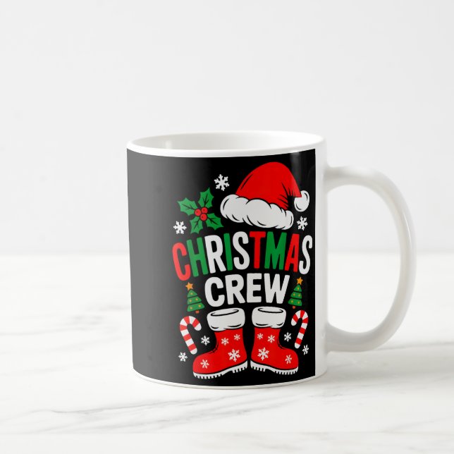 Funny Christmas Crew Xmas Squad Santa Family Pajam Kaffemugg (Höger)